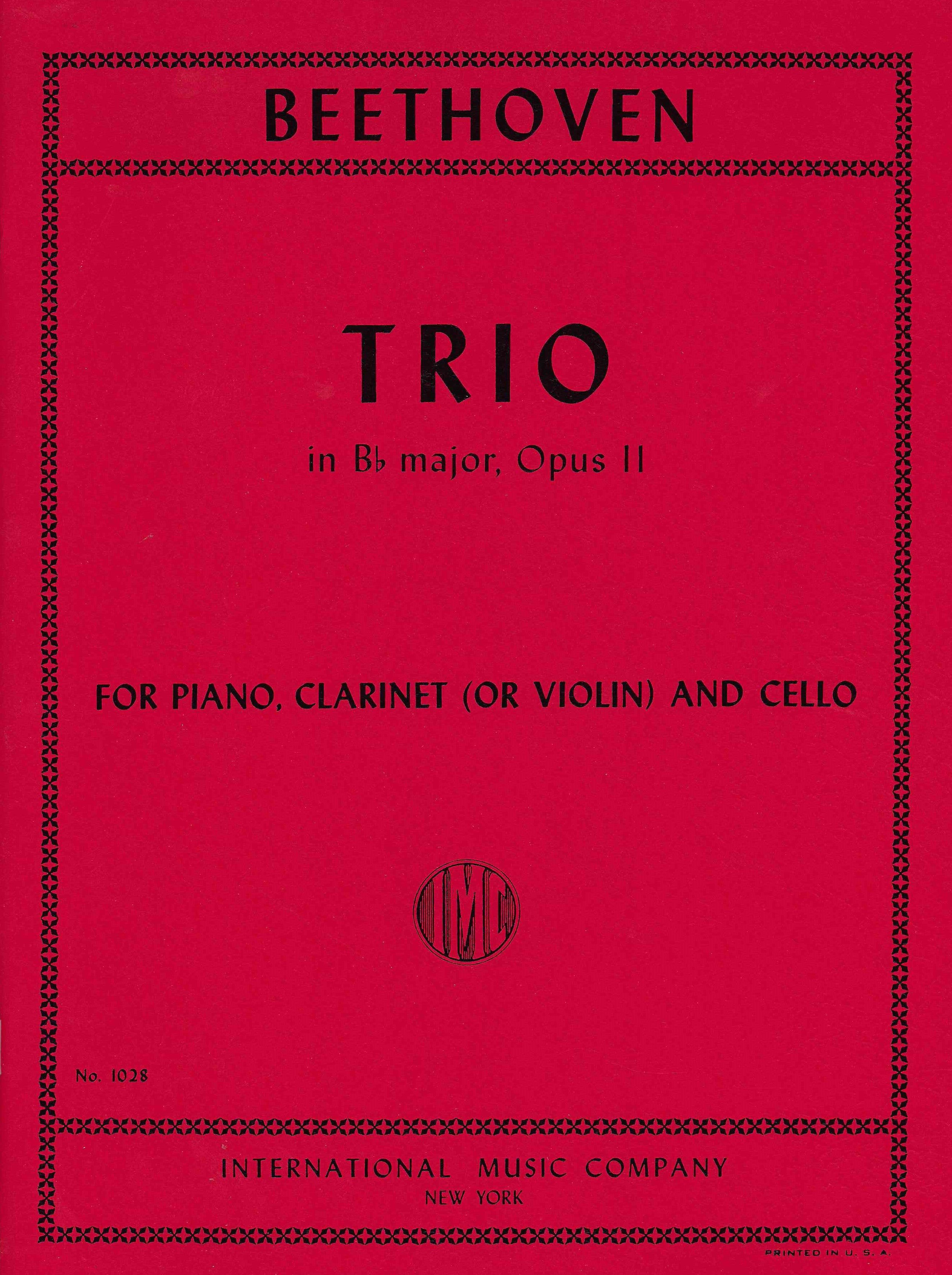 Beethoven: Trio in B-flat Major, Op. 11 – Ficks Music