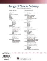 Songs of Claude Debussy – Volume 1 (High Voice)