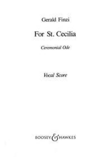 Finzi: For St. Cecilia, Op. 30