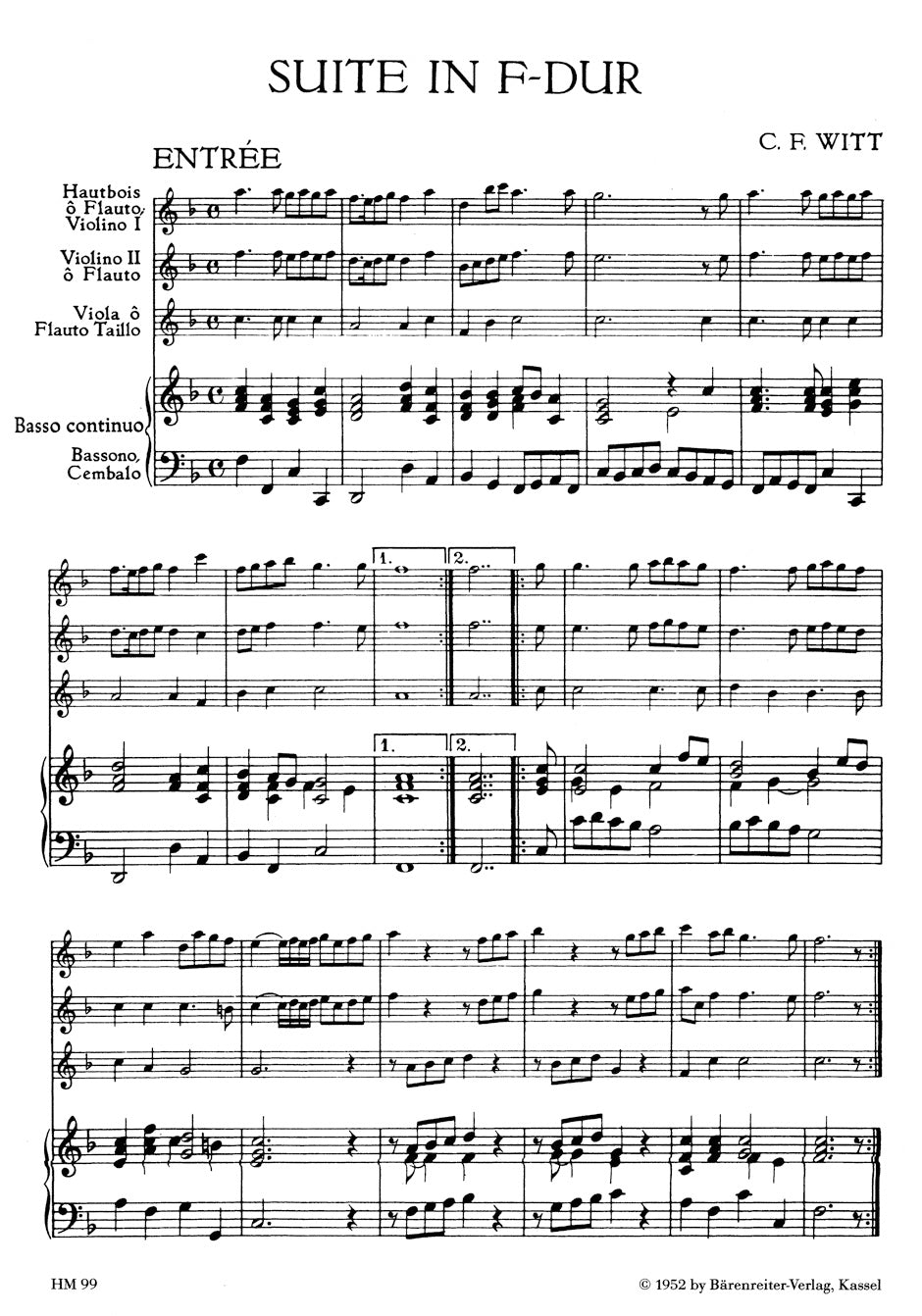 Witt: Suite in F Major