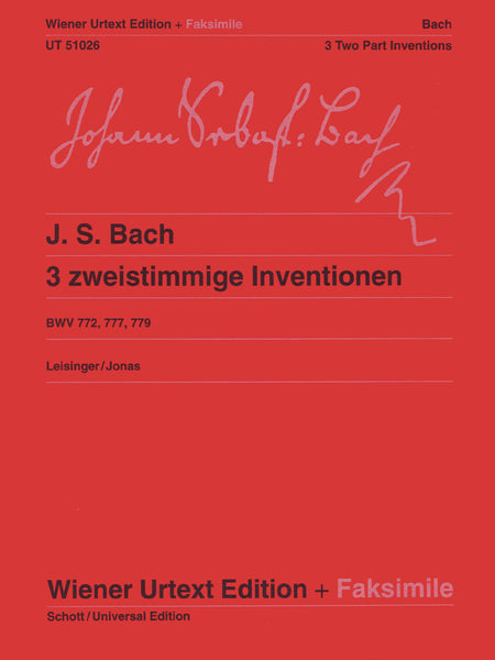Bach: 3 Two-Part Inventions, BWV 772, 777, 779 – Ficks Music