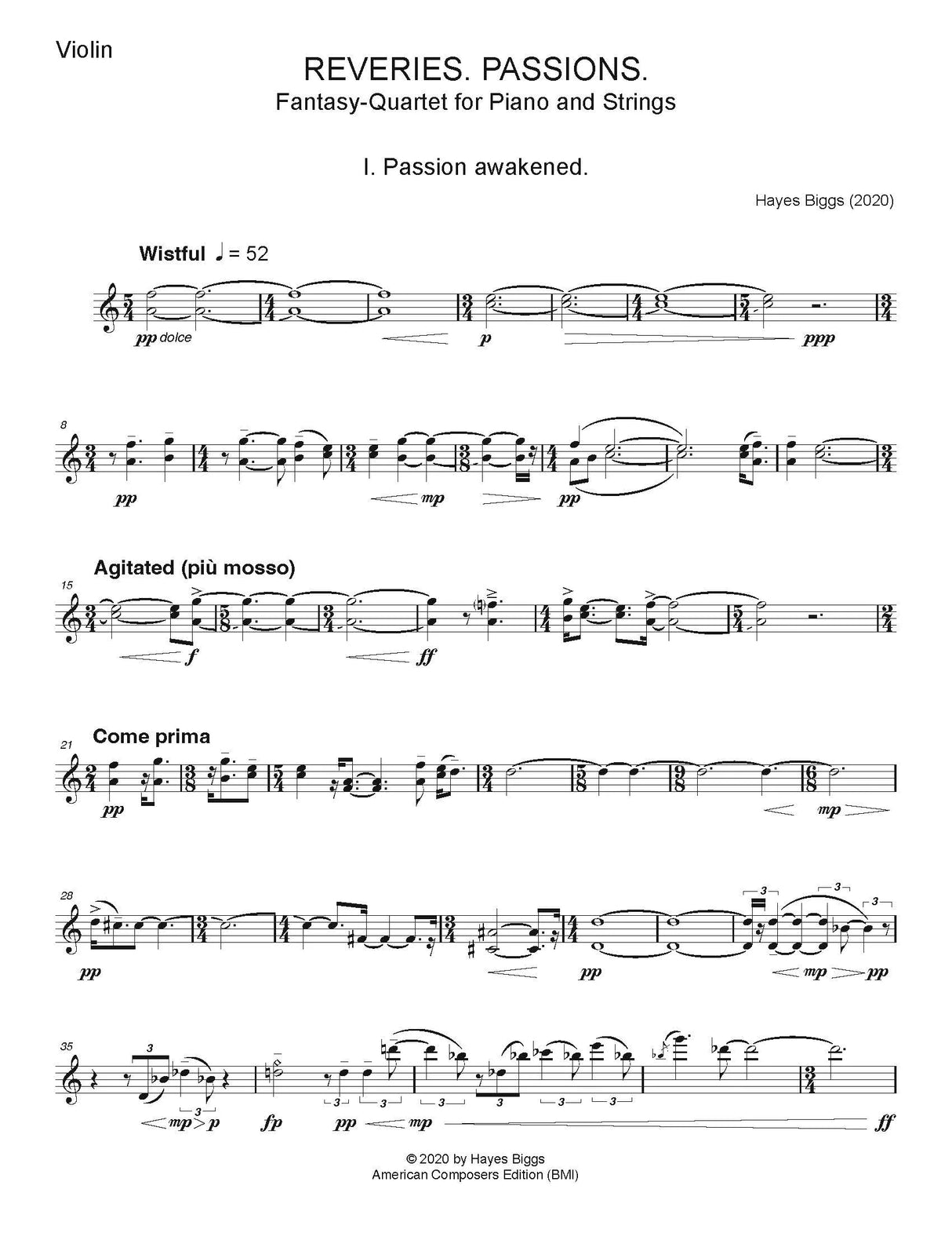 H. Biggs: Reveries. Passions.