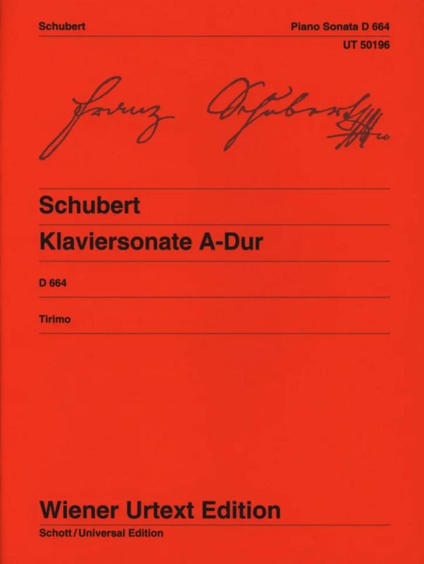 Schubert: Piano Sonata in A Major, Op. posth. 120, D 664 – Ficks Music