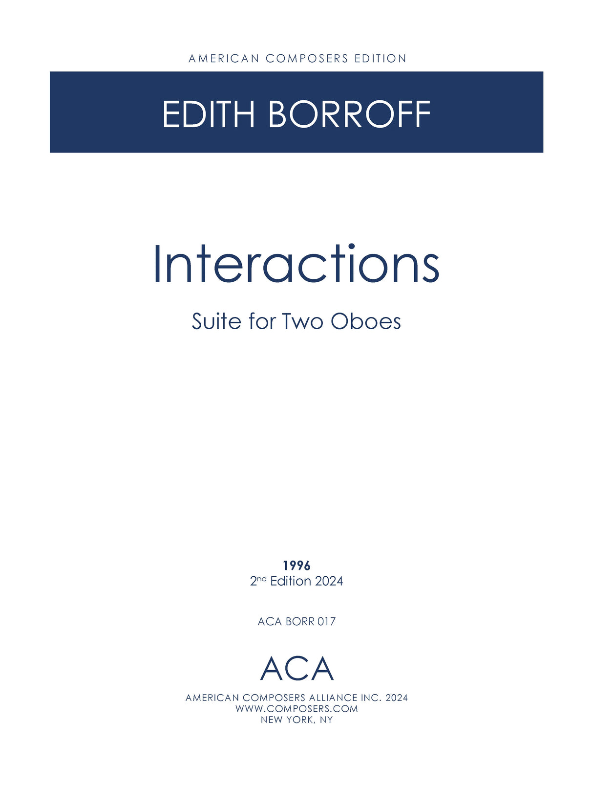 Borroff: Interactions