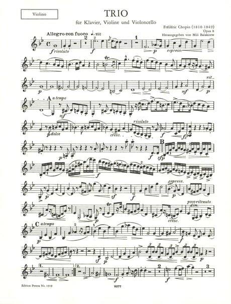 Chopin: Piano Trio in G Minor, Op. 8