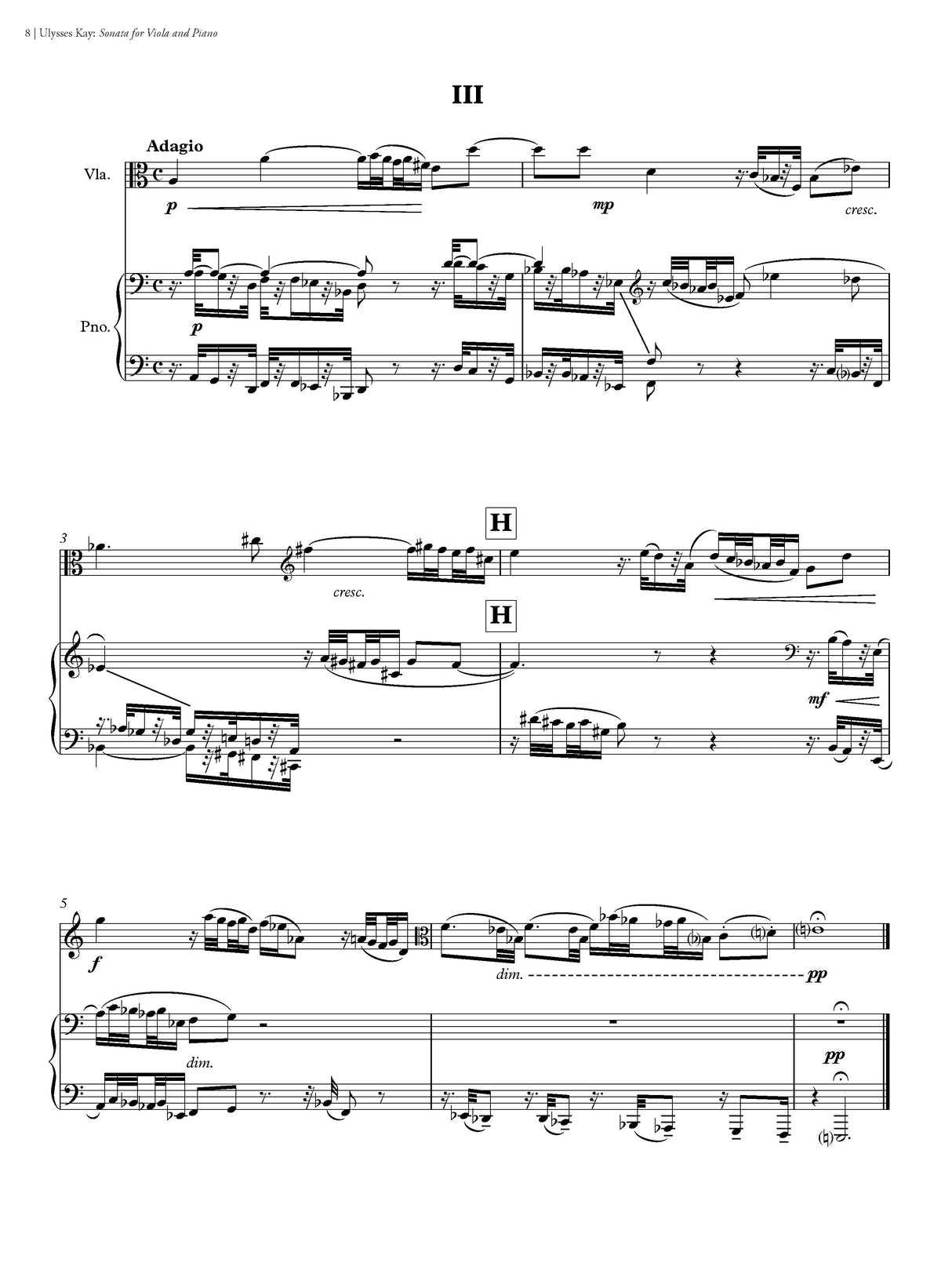 Kay: Viola Sonata
