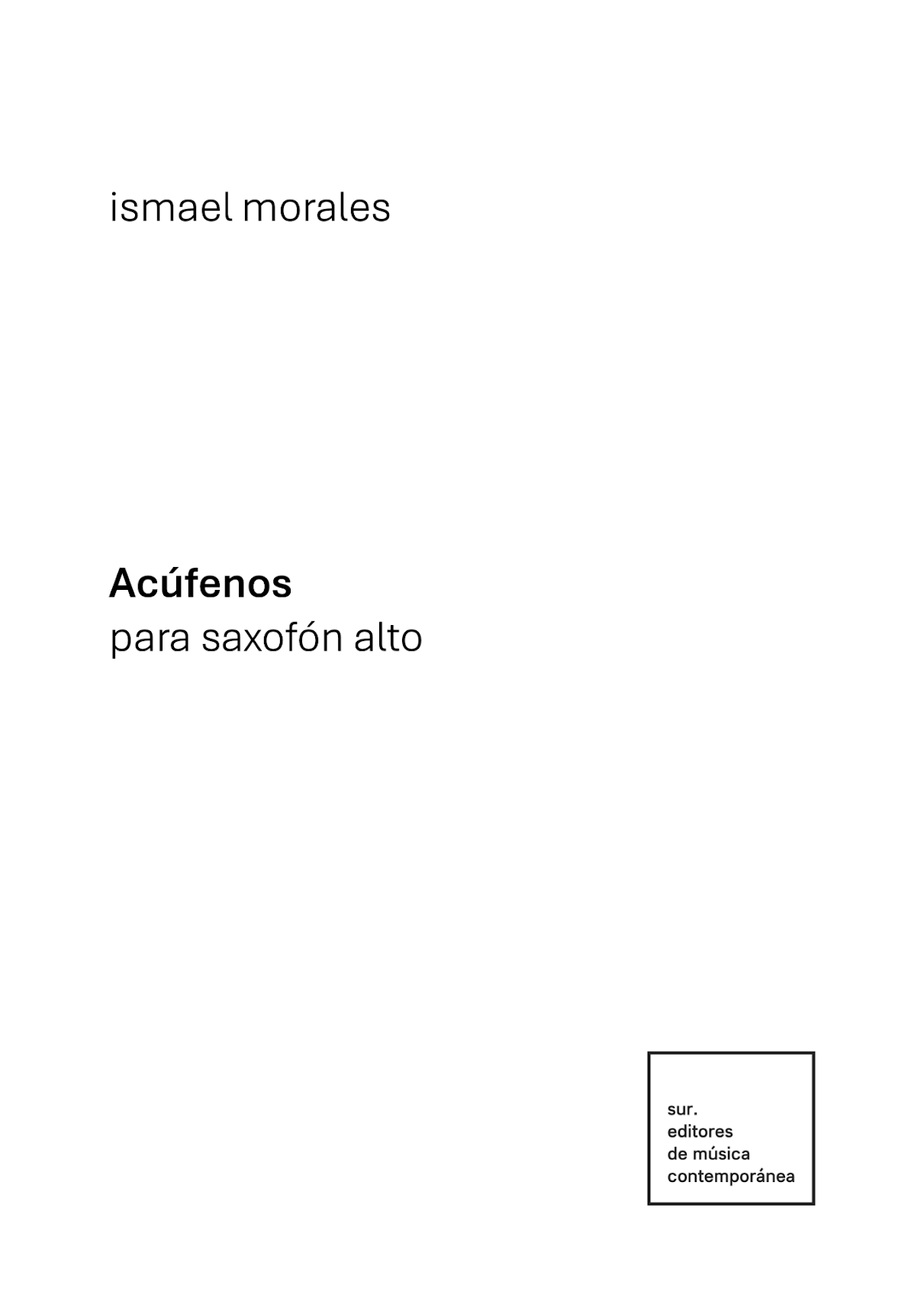 I. Morales: Acúfenos