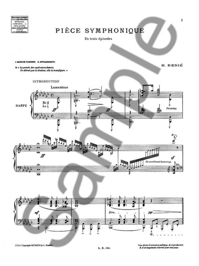 Renié: Pièce symphonique
