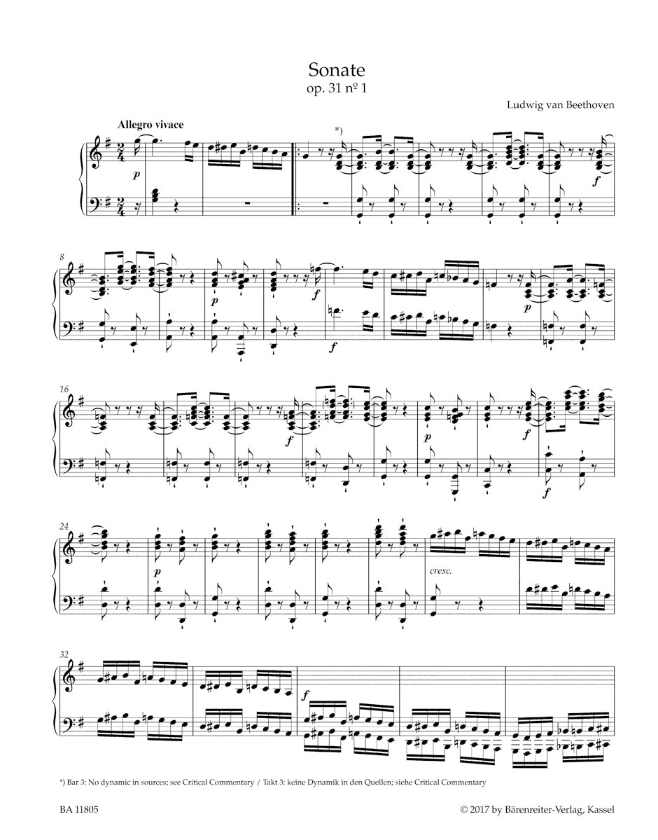 Beethoven: 3 Piano Sonatas, Op. 31 – Ficks Music
