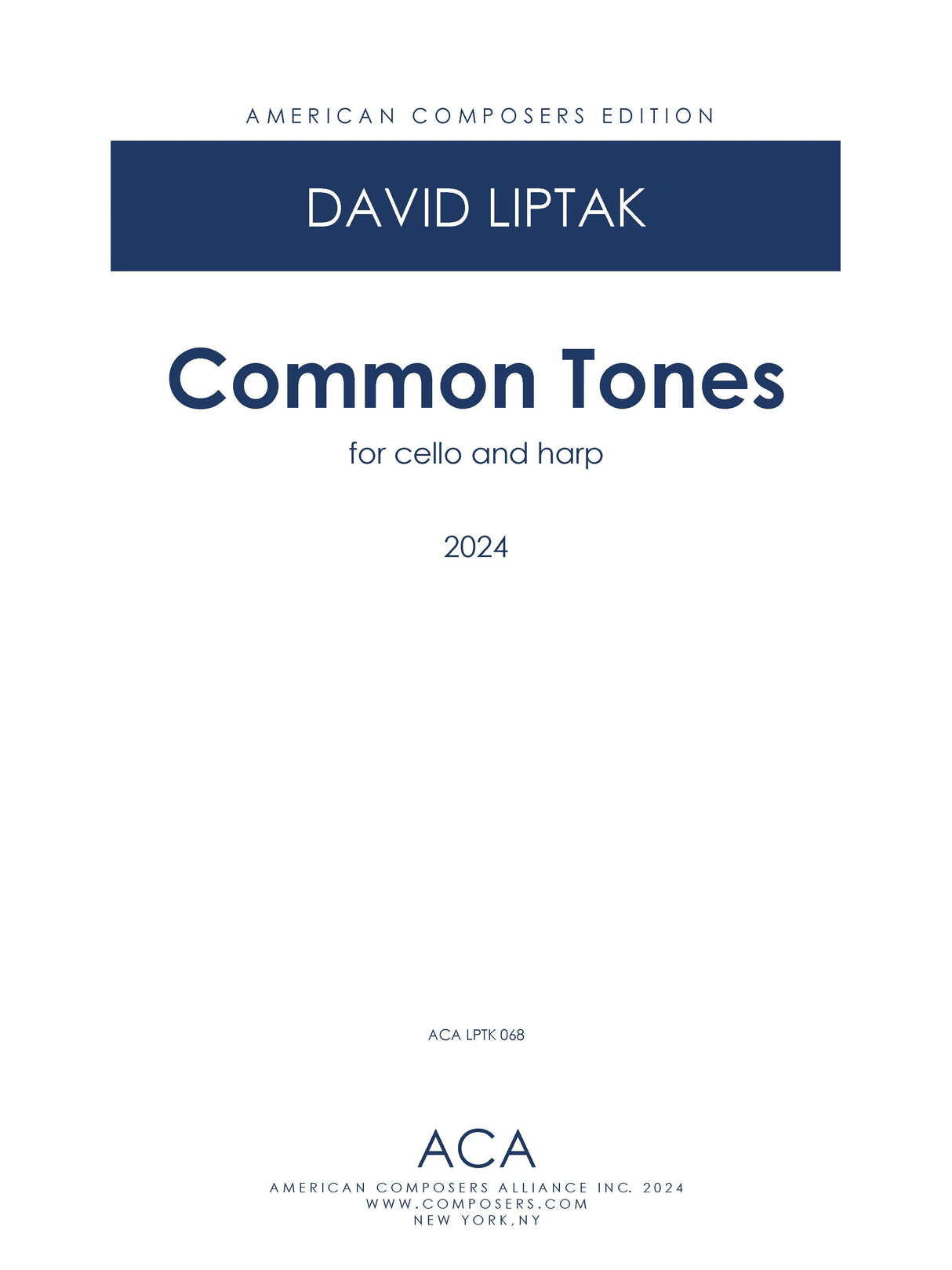 Liptak: Common Tones