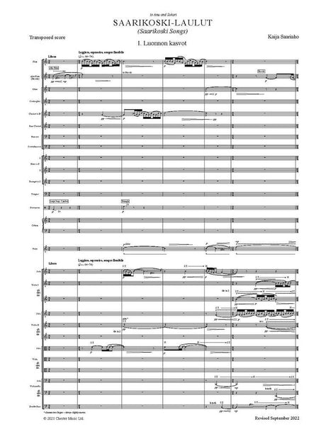 Saariaho: Saarikoski Songs (Version for Voice & Orchestra)