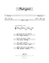 Borroff: Madrigal