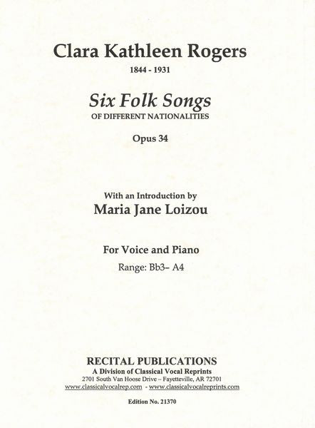 Rogers: Six Folk Songs, Op. 34
