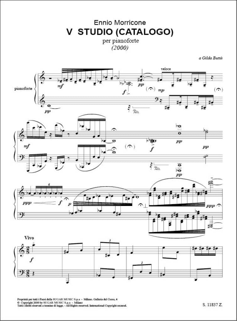 Morricone: V Studio (Catalogo)