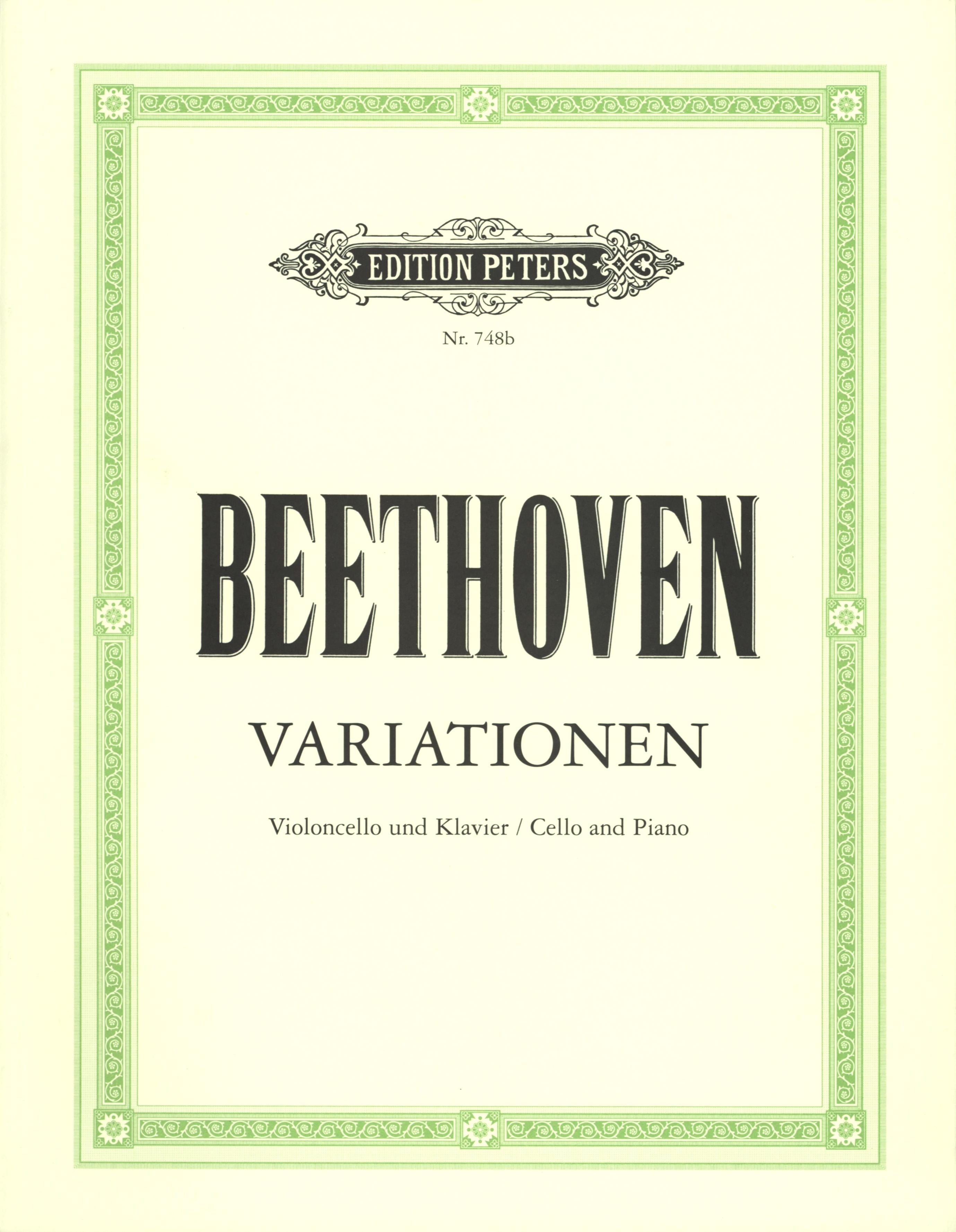 Beethoven: Variations for Cello and Piano – Ficks Music