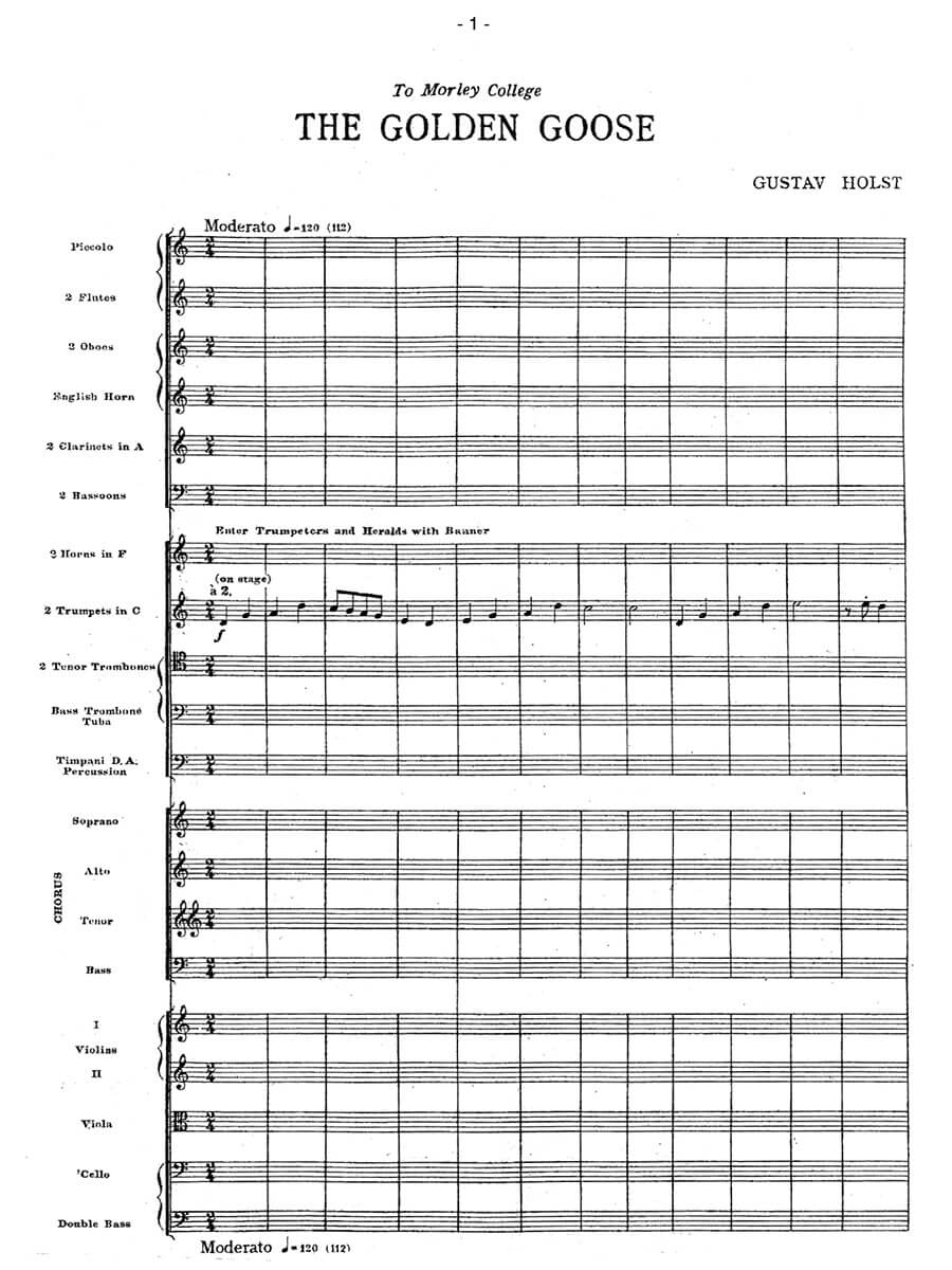 Holst: The Golden Goose, Op. 45, No. 1