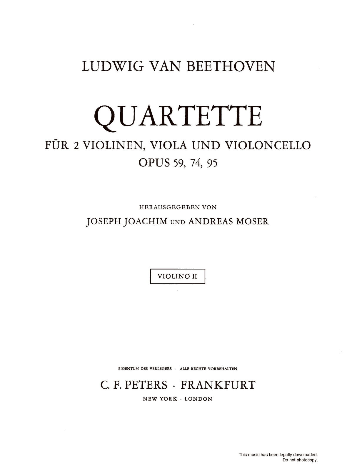 Beethoven: String Quartets, Opp. 59, 74 & 95