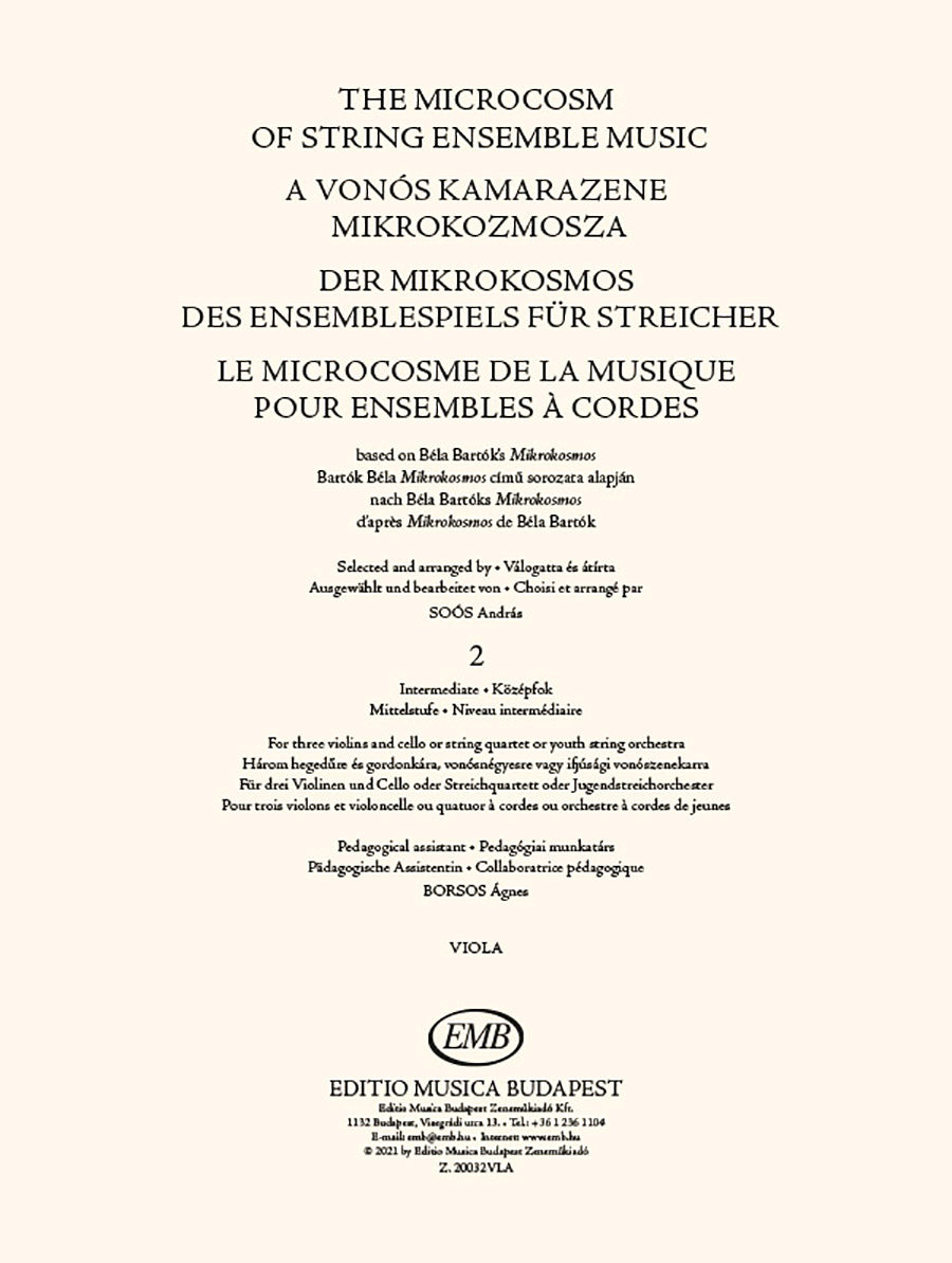 The Microcosm of String Ensemble Music - Volume 2 (Intermediate)