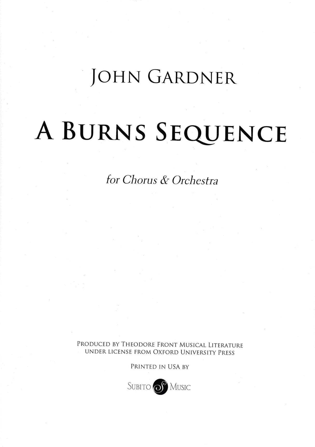 Gardner: A Burns Sequence