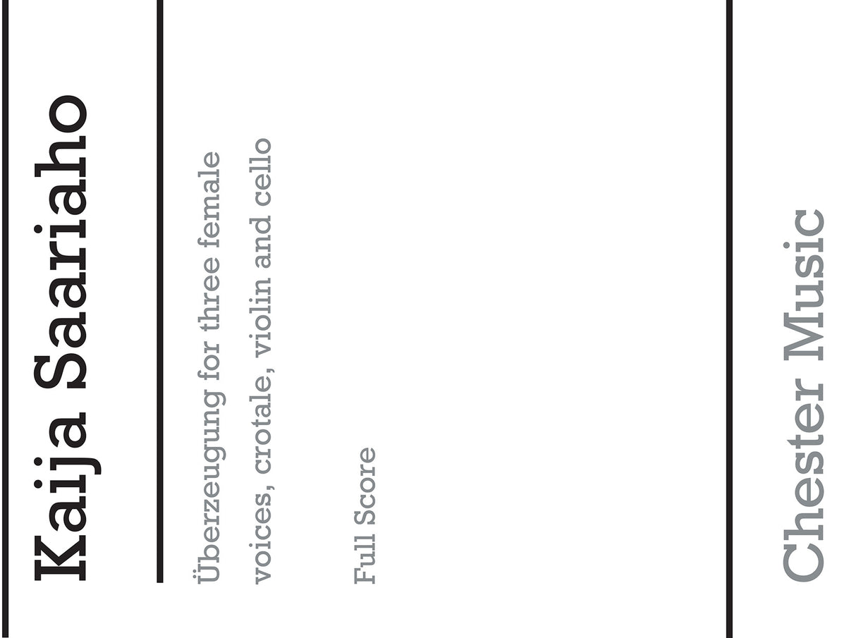 Saariaho: Überzeugung