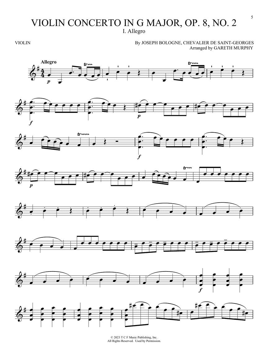 Chevalier - Music from the Motion Picture Soundtrack (arr. for violin)