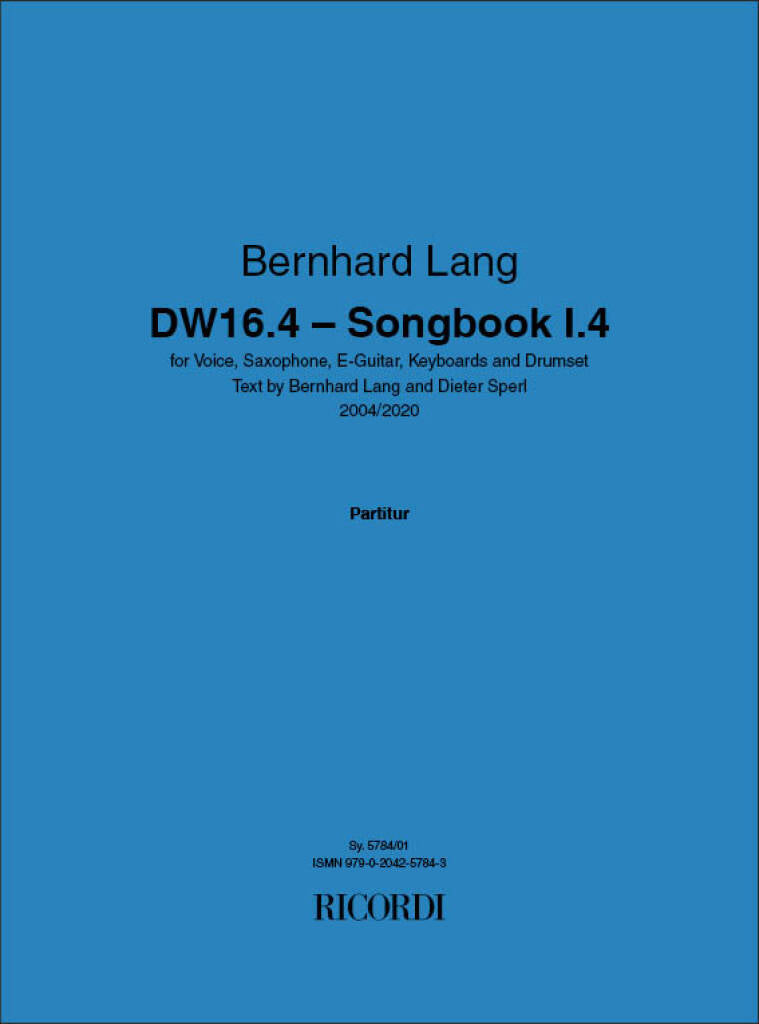Lang: DW16.4 - Songbook I.4