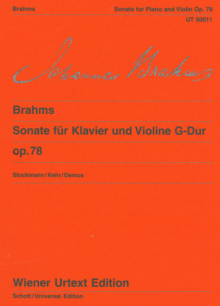 Brahms: Violin Sonata in G Major, Op. 78 – Ficks Music