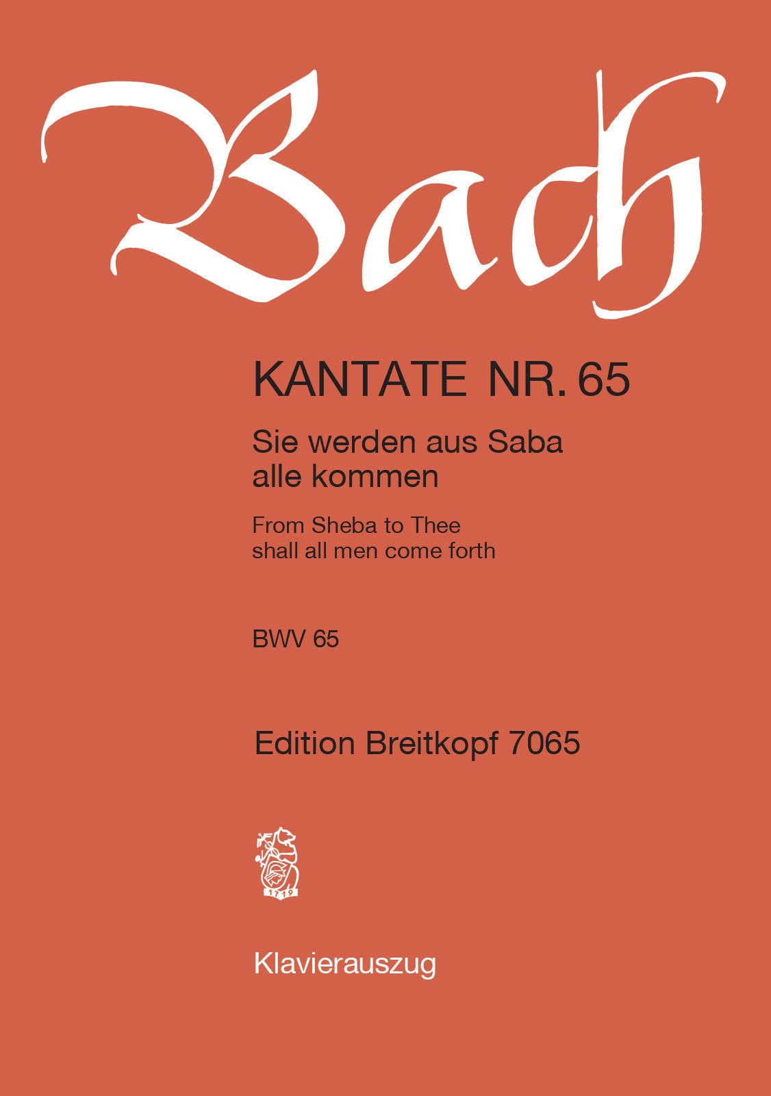 Bach: Sie werden aus Saba alle kommen, BWV 65