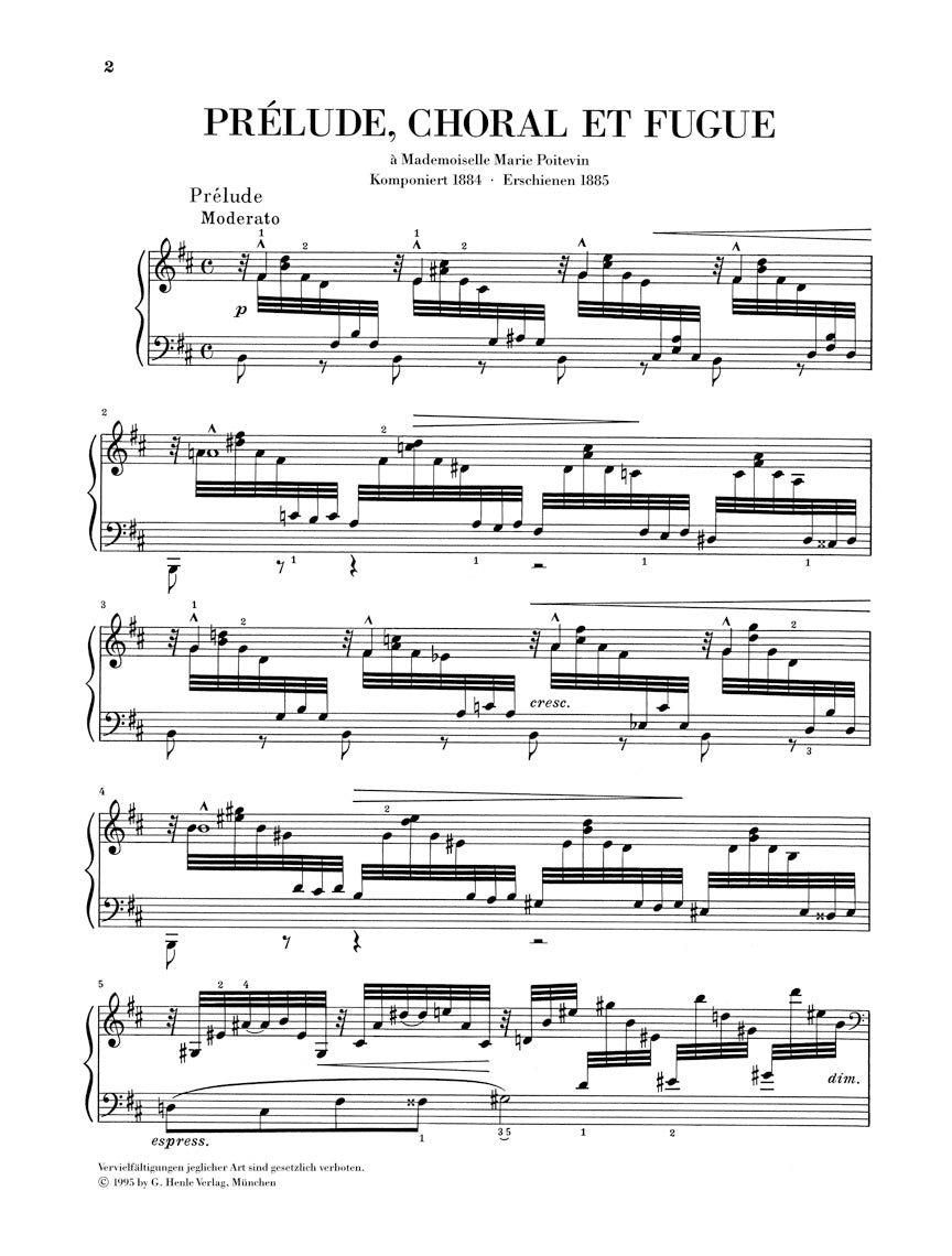 Franck: Prélude, Choral et Fugue, FWV 21 – Ficks Music