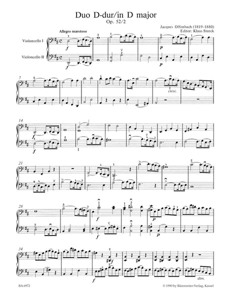 Offenbach: 2 Cello Duets, Op. 52, Nos. 2 and 3