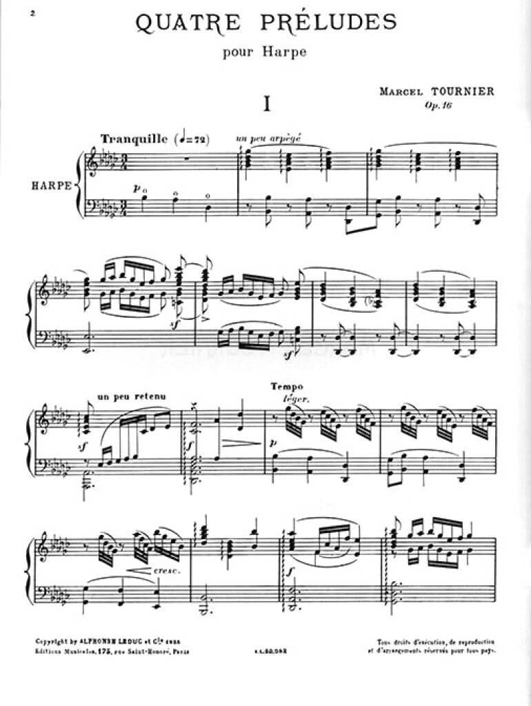 Tournier: Quatre Préludes, Op. 16