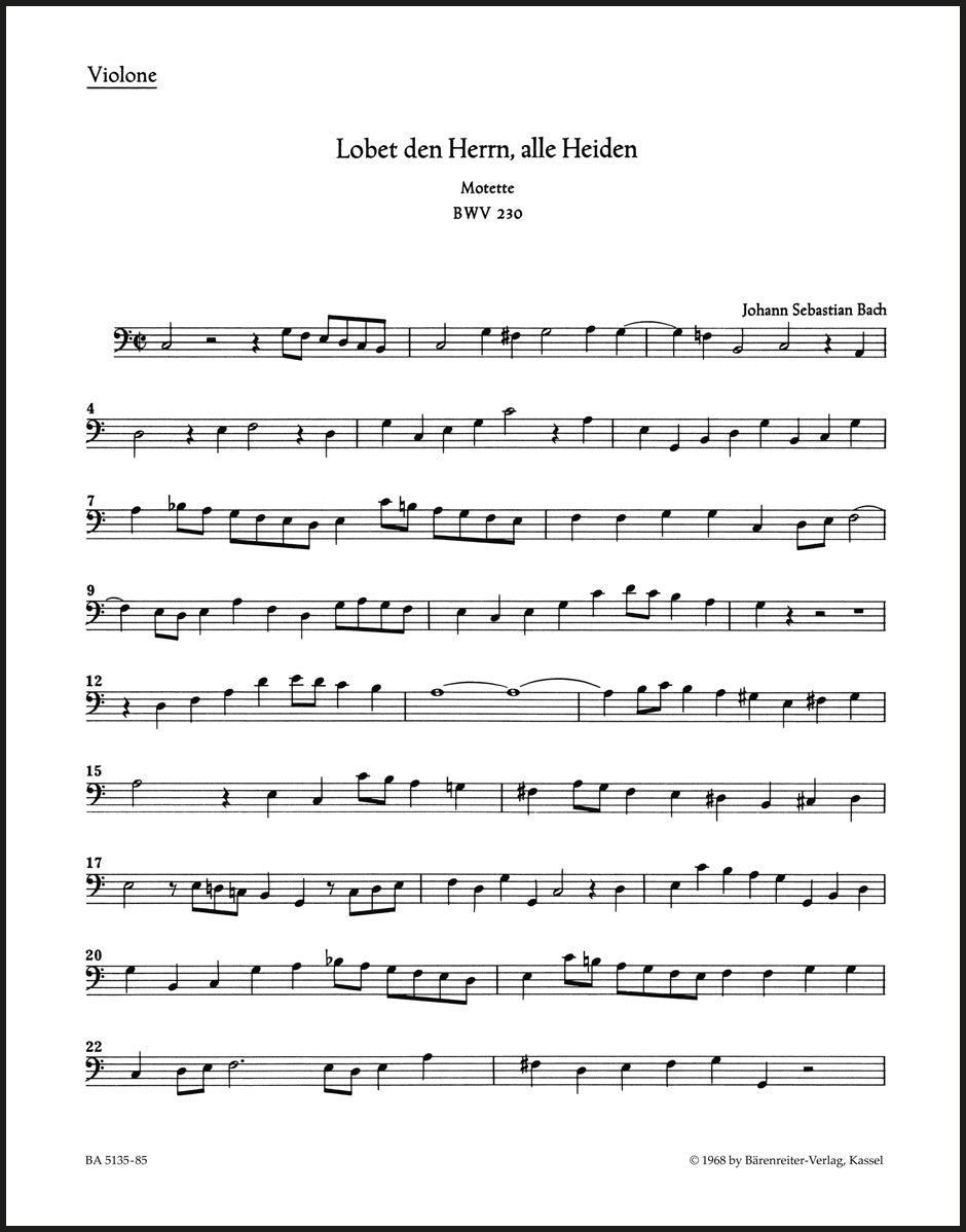 Bach: Lobet den Herrn, alle Heiden, BWV 230