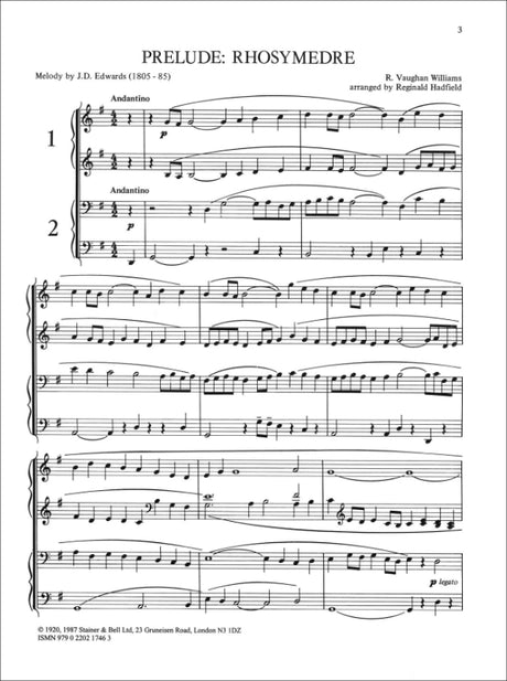 Vaughan Williams: Rhosymedre (arr. for piano 4-hands)