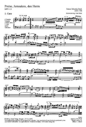 Bach: Preise, Jerusalem, den Herrn, BWV 119