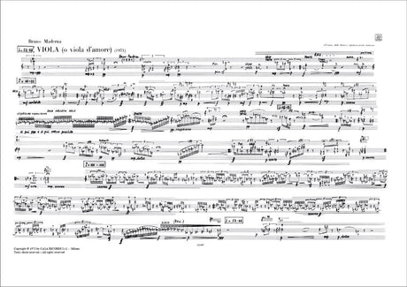 Maderna: Viola (o viola d'amore)