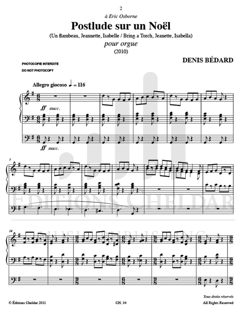 Bédard: Postlude sur un Noël