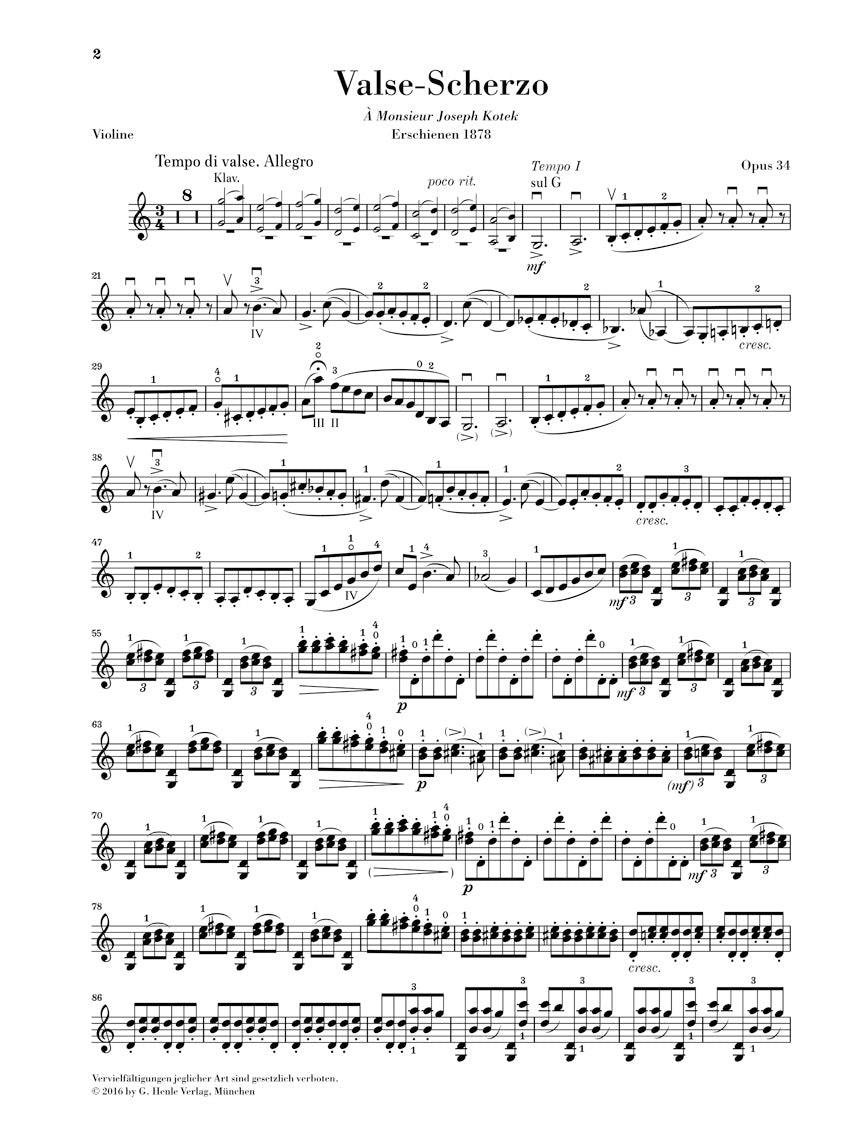 Tchaikovsky: Valse-Scherzo, Op. 34 – Ficks Music