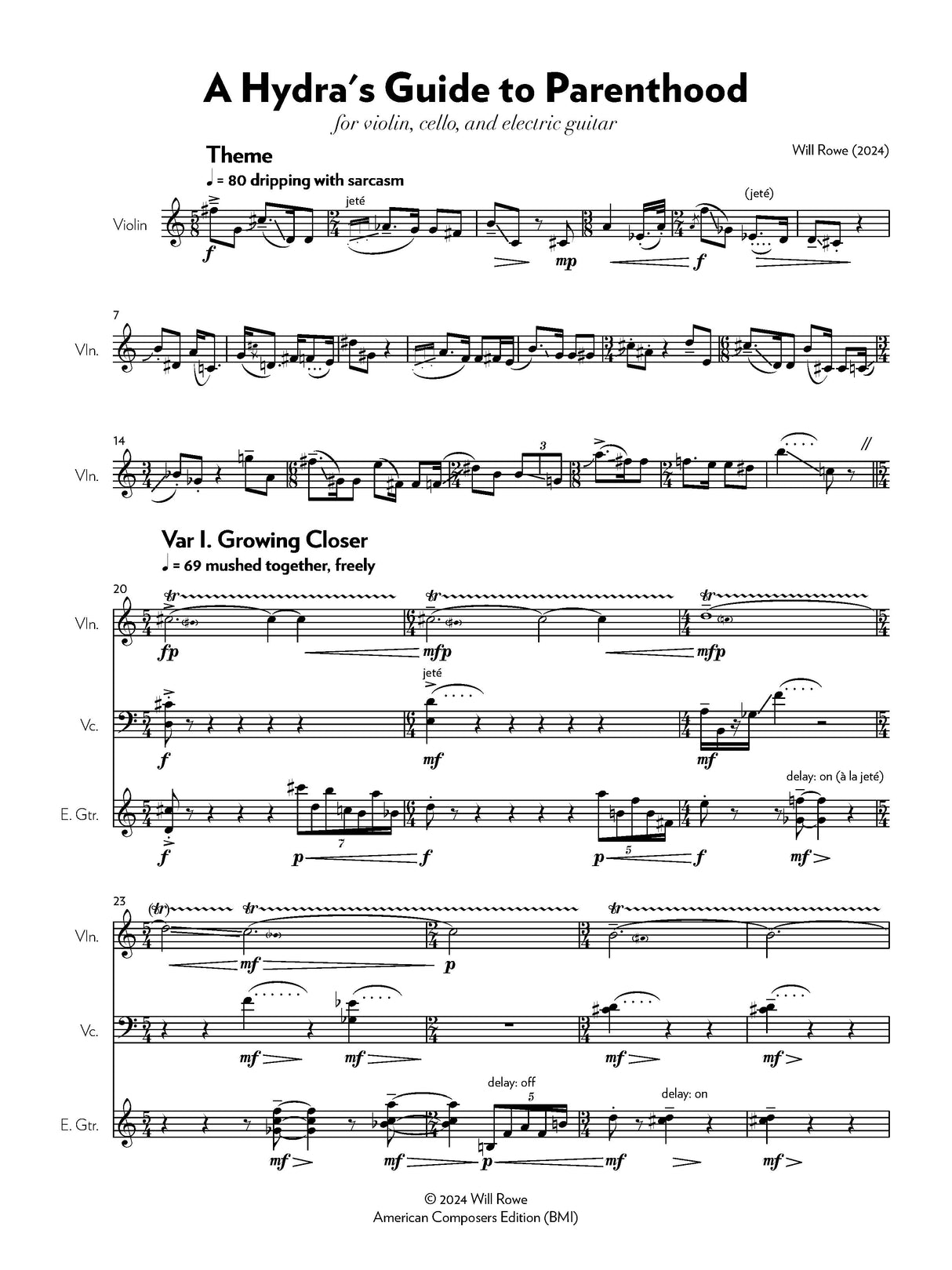 Rowe: A Hydra's Guide to Parenthood