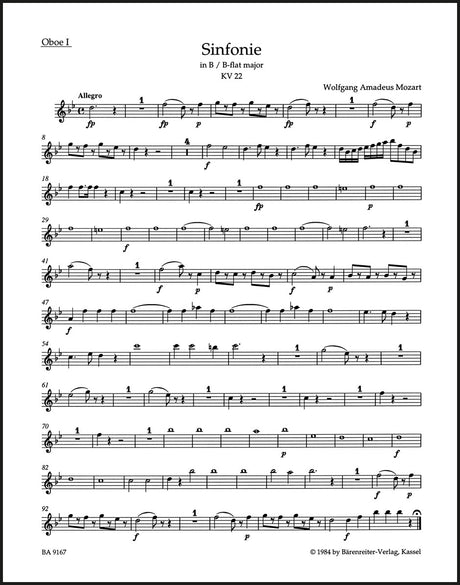 Mozart: Symphony No. 5 in B-flat Major, K. 22