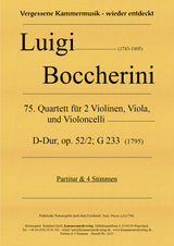 Boccherini: String Quartet in D Major, G 233, Op. 52, No. 2