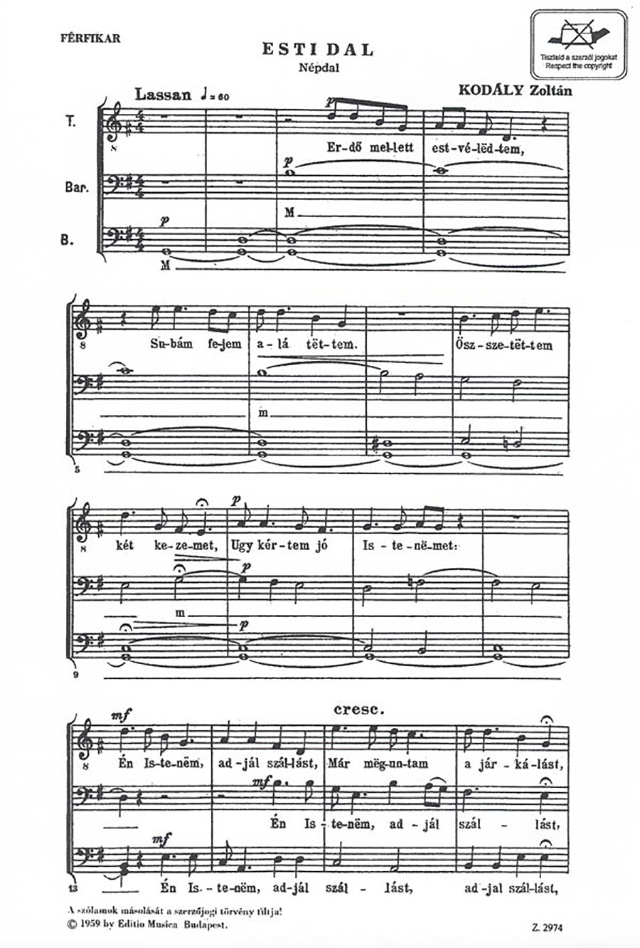 Kodály: Evening Song