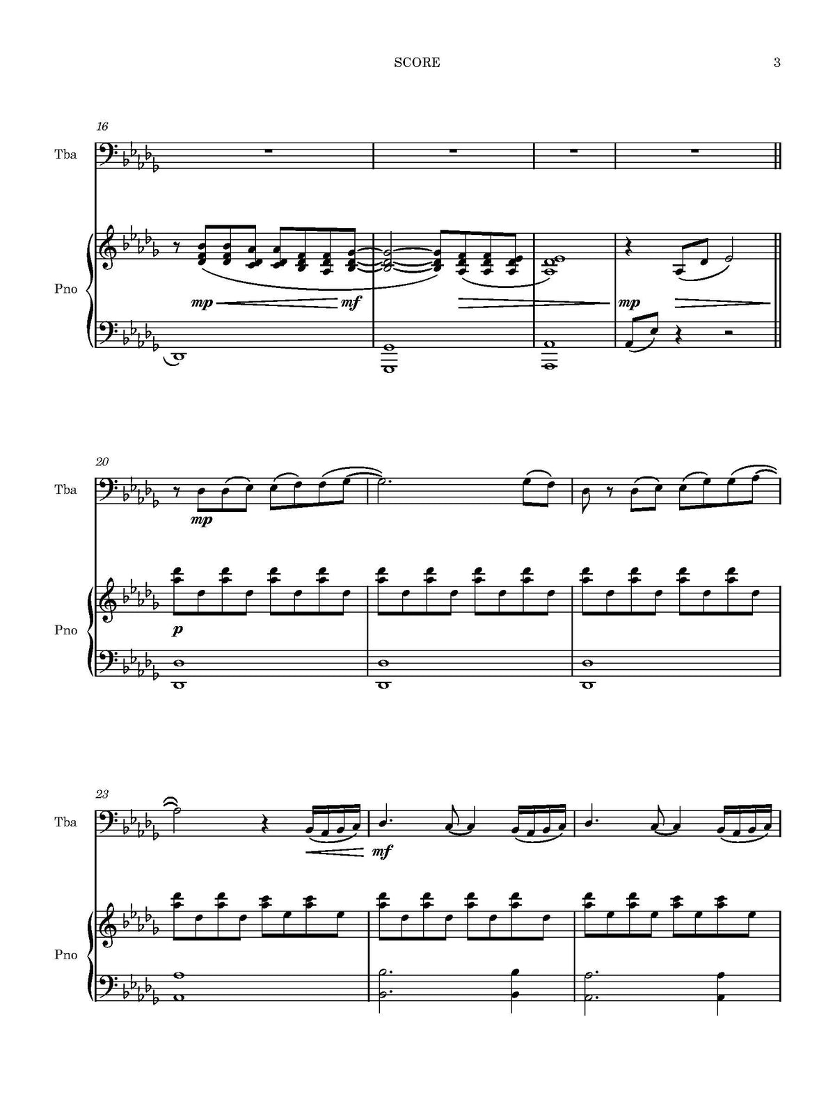 Nishimura: she danced in the rain (Version for Tuba & Piano)