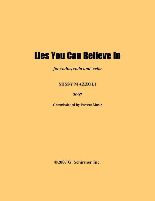 Mazzoli: Lies You Can Believe In