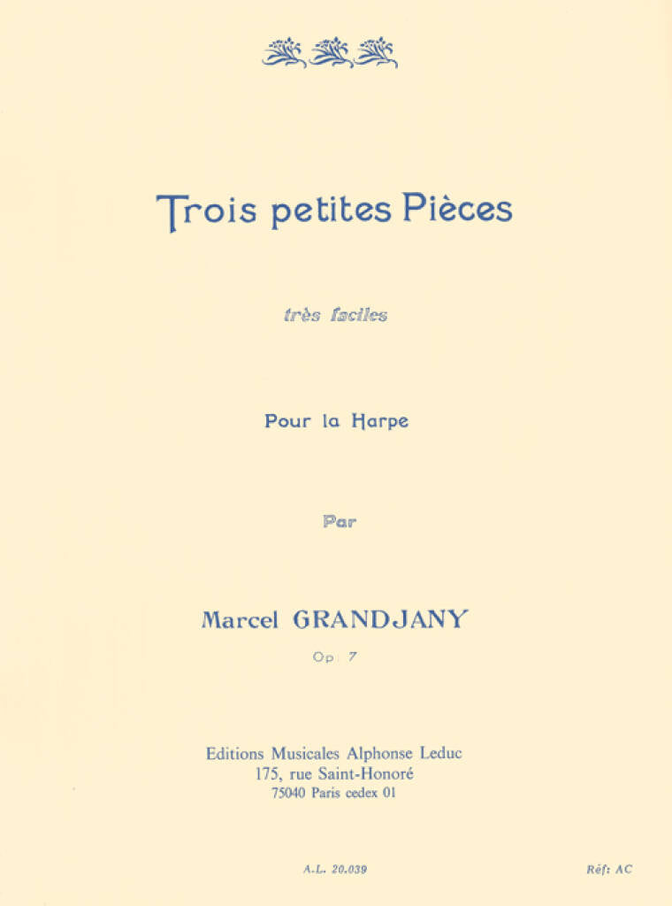 Grandjany: Trois petites Pièces, Op. 7