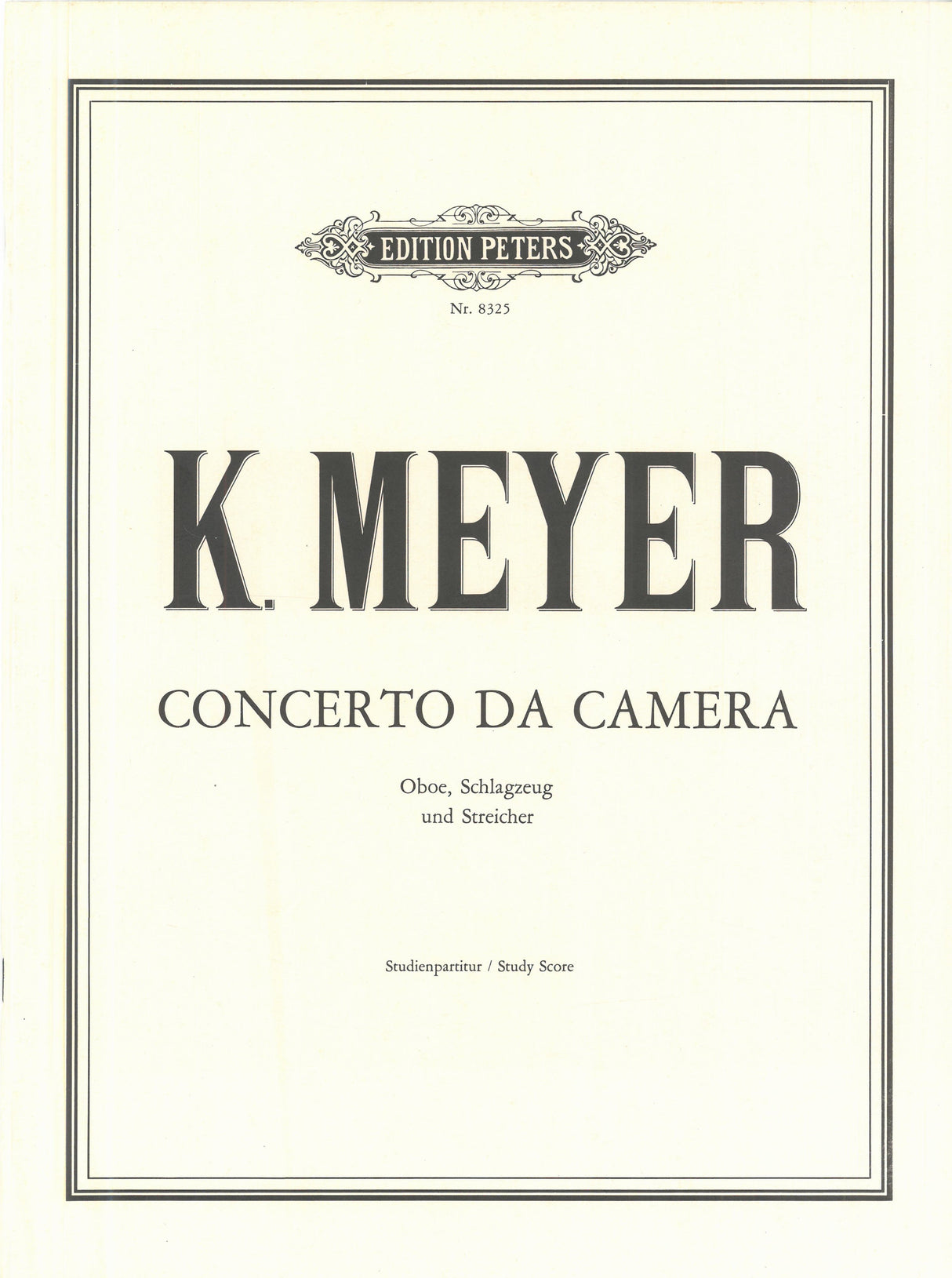 Meyer: Concerto da Camera