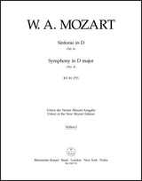 Mozart: Symphony in D Major, No. 4, K. 81 (73l)