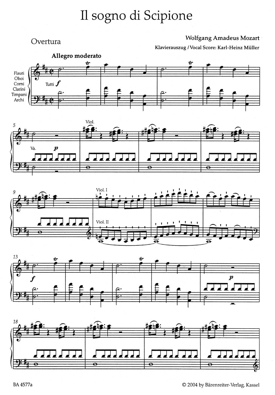 Mozart: Il sogno di Scipione K. 126