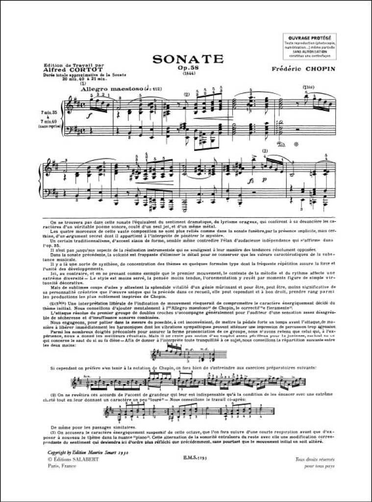 Chopin: Piano Sonata No. 3 in B Minor, Op. 58