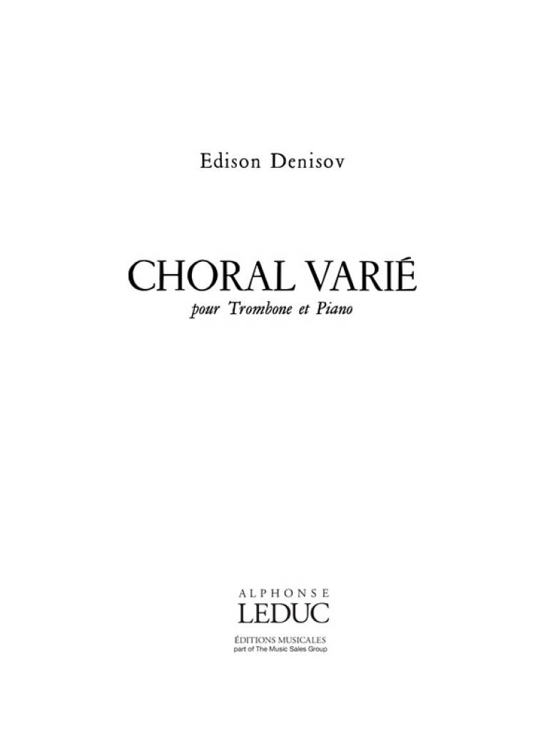 Denisov: Choral Varié for Trombone & Piano