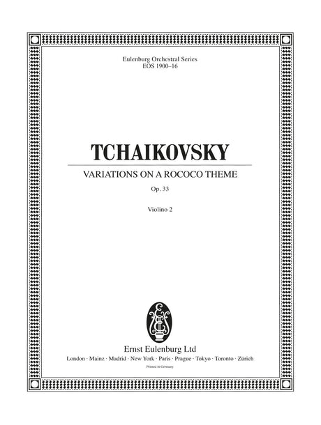 Tchaikovsky: Variations on a Rococo Theme, Op. 33